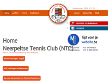 Tablet Screenshot of neerpeltsetennisclub.be